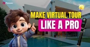 Virtual tour creation with Panoee for real estate, showcasing 3D home walkthroughs and immersive property presentations for professional marketing.
