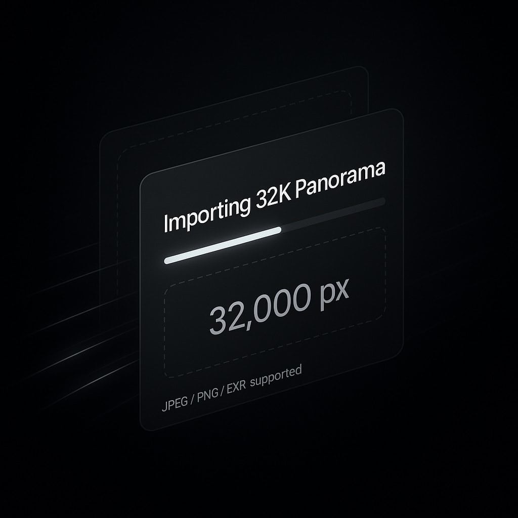 Hỗ trợ ảnh Panorama lên tới 32K